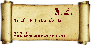 Miták Liberátusz névjegykártya